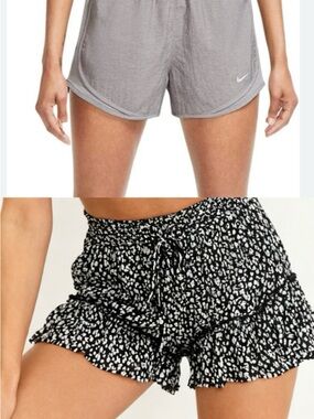 Nike Women's Light Gray Athletic Running Shorts